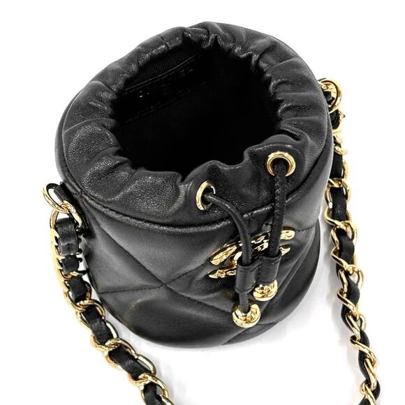 CHANEL Black Mini Bucket Chain Bag A-A30446 - Picture 6 of 12